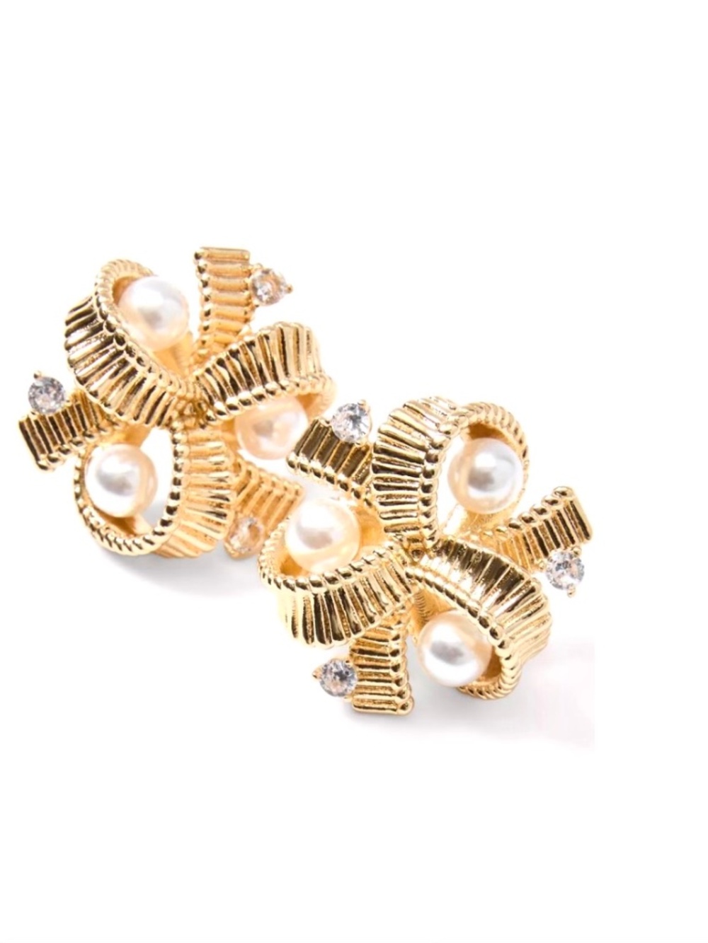 Lilly Pulitzer Pearl Cluster Earrings. Color: Gold Metallic - New